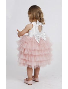 Robe Bebe Fille De Ceremonie Rose Louna Les Petits Mecs