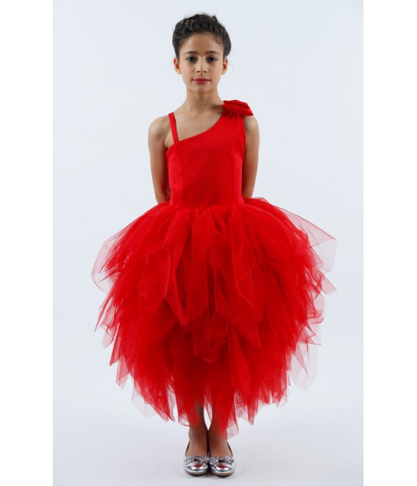 Robe de princesse fille rouge| Tiffany