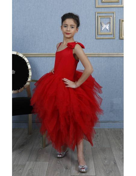 Robe de princesse rouge pour fille Tiffany  Collection Ezda TAILLE 16 ans  ( En magasin )