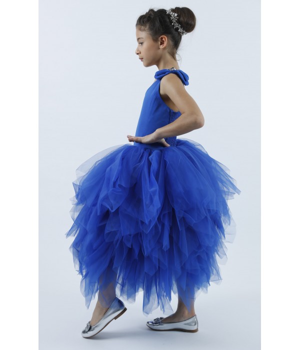 Robe de princesse fille bleu roi | Tiffany