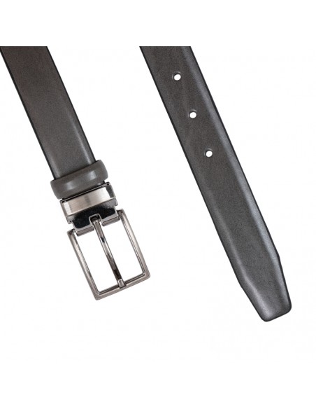Ceinture enfant en cuir mat | Grise