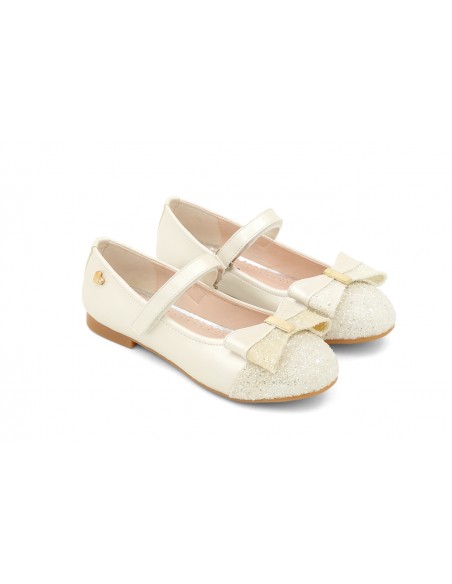 Ballerines pailletées pour fille | Ivoire
