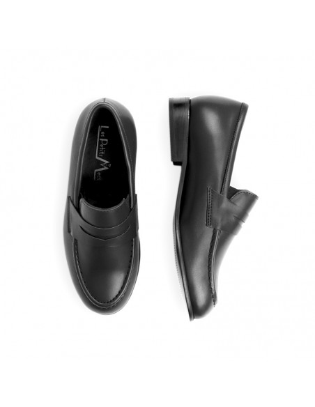 Mocassins Pour Enfants en cuir | Noir mat