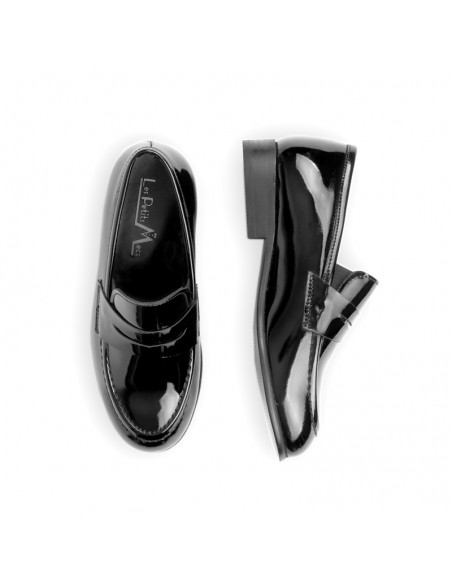 Mocassins Enfant de Cérémonie | Noir vernis