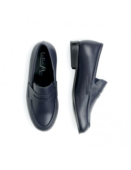 Mocassins Enfants de Cérémonie en cuir | Bleu Marine Mocassins Enfants de Cérémonie en cuir | Bleu Marine