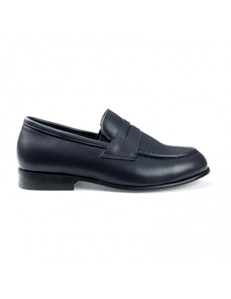 Mocassins Enfants de Cérémonie en cuir | Bleu Marine Mocassins Enfants de Cérémonie en cuir | Bleu Marine