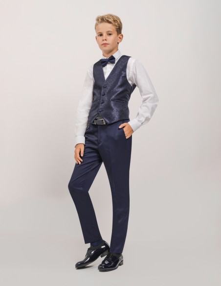 Costume Enfant Cérémonie bleu marine Steve