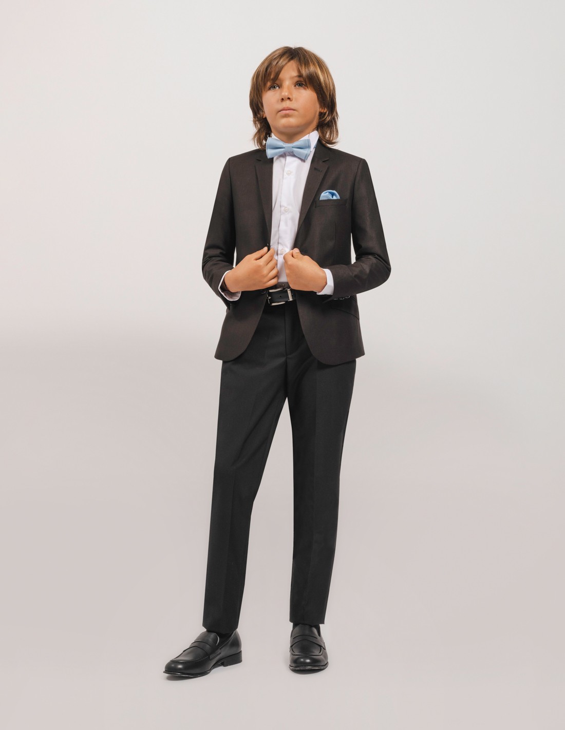 Costume Enfant 3 Pièces - Veste, Gilet, Pantalon - Pour Mariage, Cérémonie - 6-7 Ans Noir