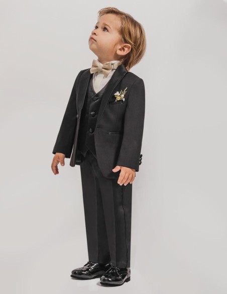 Costume Bébé de Mariage Noir | Loic