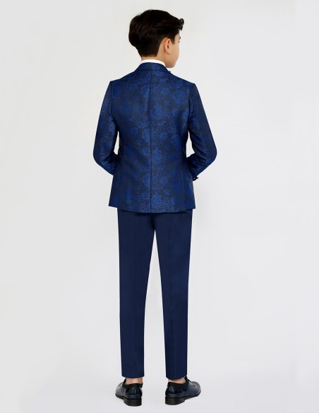 Costume Enfant à Motif fleuri Bleu Roi | Lucas