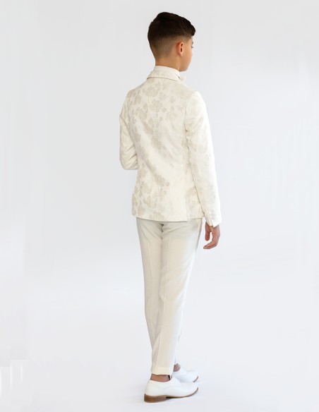 Costume Enfant de Cérémonie à motif floral Ivoire | Armand