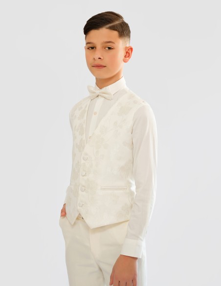 Costume Enfant de Cérémonie à motif floral Ivoire - Armand