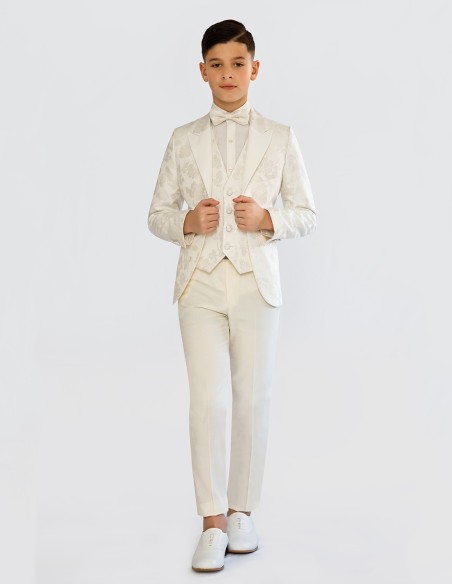 Costume Enfant de Cérémonie à motif floral Ivoire - Armand