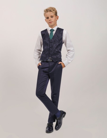 Costume Enfant de Mariage bleu marine Hugo