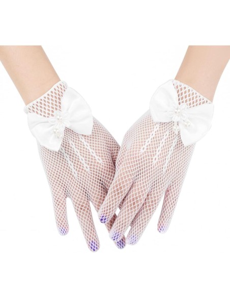 Gants de Cérémonie En Résille Pour Filles