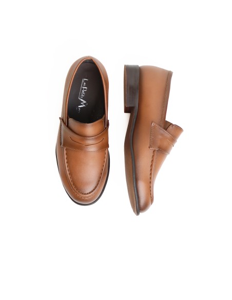 Mocassins Enfant en Cuir Camel pour Cérémonie