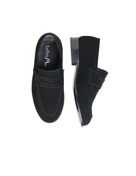 Mocassins Enfant de Cérémonie en Daim Noir