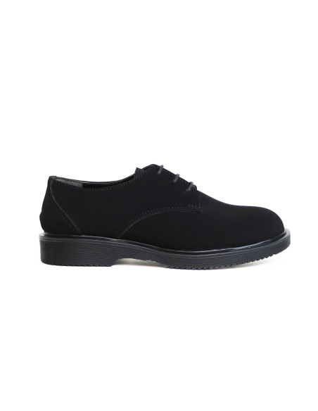 Derbies Enfant Noir en Daim Cuir