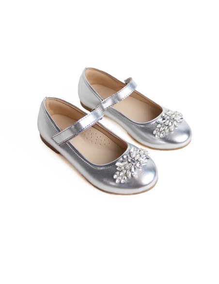 Ballerines Fille De Cérémonie et Mariage - Argenté