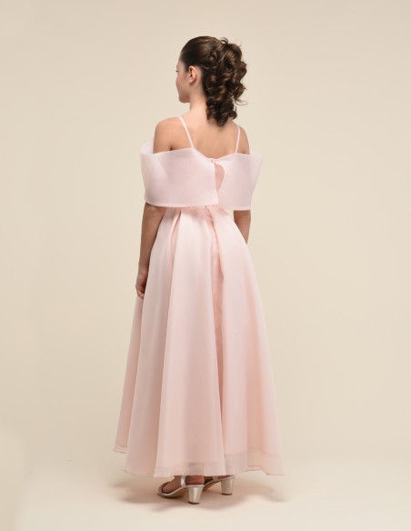 Robe De Cérémonie Pour Fille à Épaules Dénudées - Rose