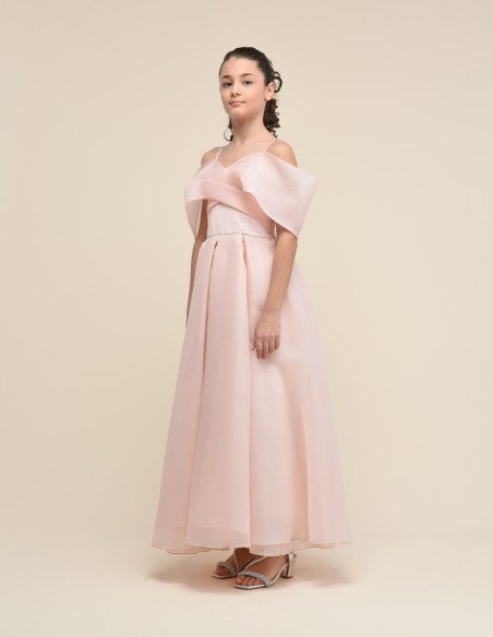Robe De Cérémonie Pour Fille à Épaules Dénudées - Rose