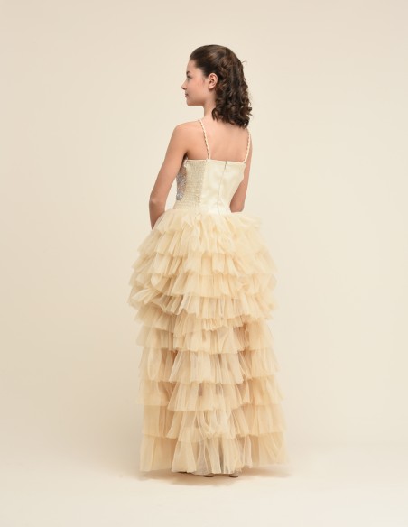 Robe pour Fille de Cérémonie et Mariage Doré - Sophie