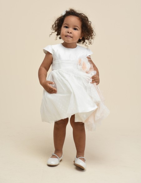 Robe Bébé Fille Baptême et Mariage Ivoire - Nicole