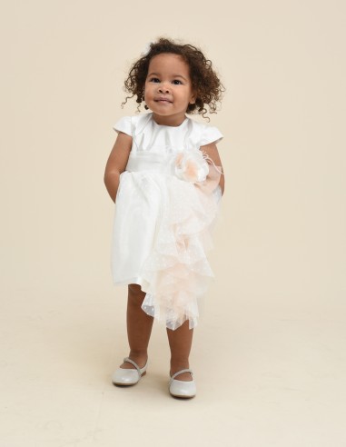 Robe Tutu Fille à Fleurs - Baptême, Mariage, Cérémonie - Tulle Élégant - Taille Bébé à Enfant - 7