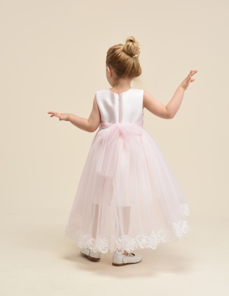 Robe Bébé de Cérémonie et Mariage rose - Zoé