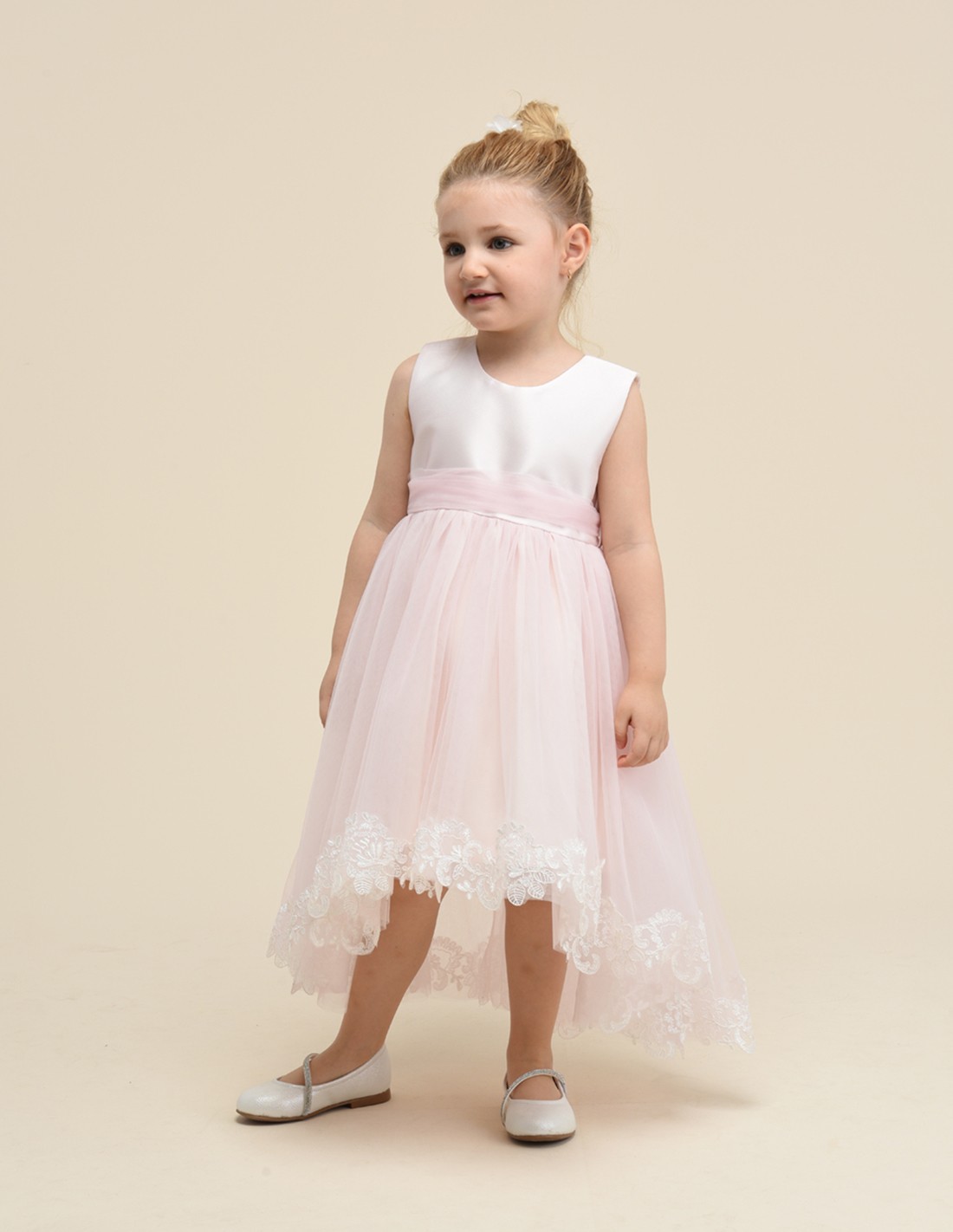 Robe été Bébé Fille En Coton - Modèle à Volants Rose Pour 6-24 Mois - Idéale Plage, Mariage, Fête (manches Volantées, Bouton Dos)