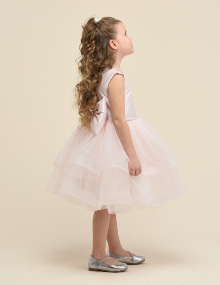 Robe de cérémonie bébé fille Rose poudré - Catherine
