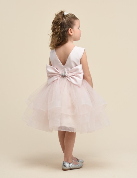 Robe de cérémonie fille Rose poudré Robe de cérémonie fille Rose poudré