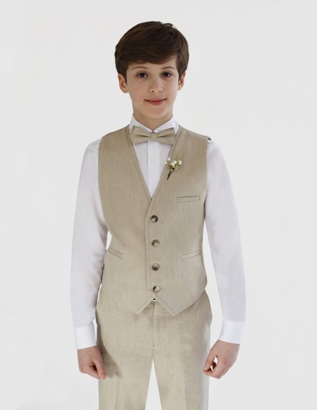 Ensemble Enfant Lin Bleu Ciel pour Cérémonie Ensemble Enfant Lin Bleu Ciel pour Cérémonie