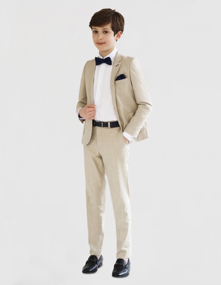 Costume Enfant de Cérémonie en Lin Beige