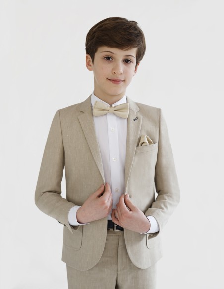 Costume Enfant de Cérémonie en Lin Beige