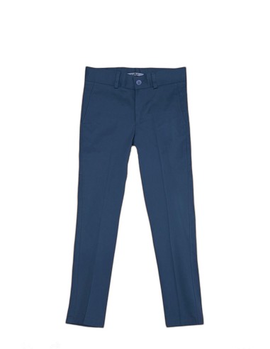 Pantalon garçon Chino coton bleu marine