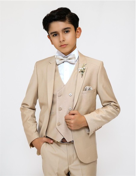 Costume garcon mariage Beige Clair