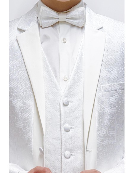 Costume Enfant de Cérémonie Ivoire à Motifs Fleuris - Alain