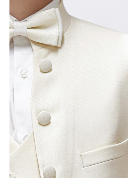 Costume Enfant de Cérémonie Beige à Col Mao - Charles