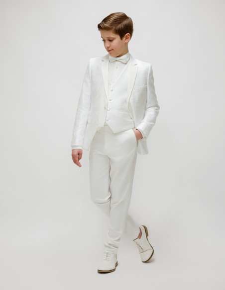 Costume Enfant de Cérémonie Ivoire à Motifs Fleuris - Alain