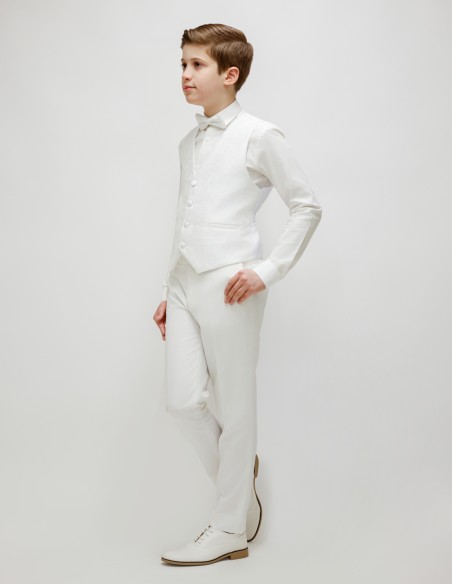 Costume Enfant de Cérémonie Ivoire à Motifs Fleuris - Alain