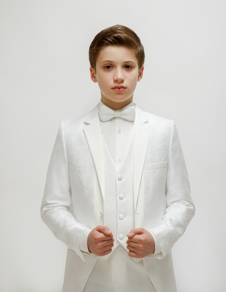 Costume Enfant de Cérémonie Ivoire à Motifs Fleuris - Alain