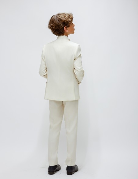 Costume Enfant de Cérémonie Beige à Col Mao - Charles
