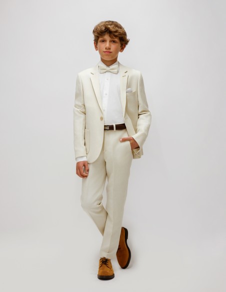 Costume Enfant de Cérémonie en Lin ivoire
