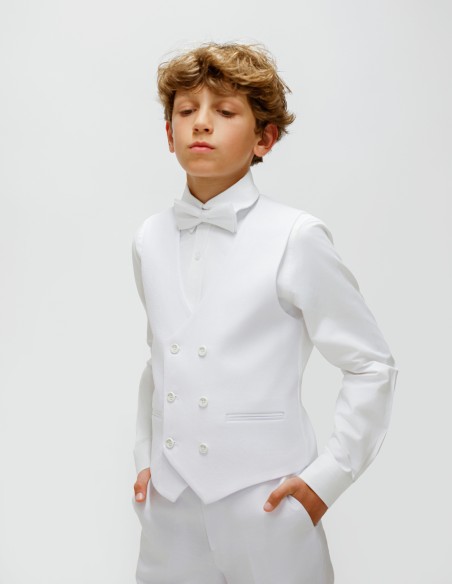 Tenue de Cérémonie Garçon en Lin Blanc