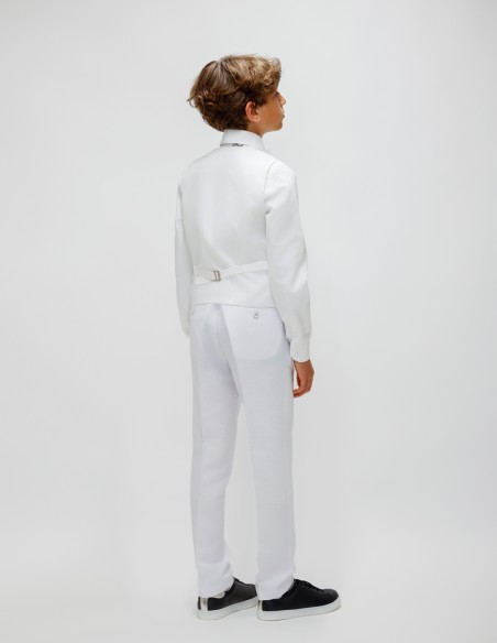 Tenue de Cérémonie Garçon en Lin Blanc