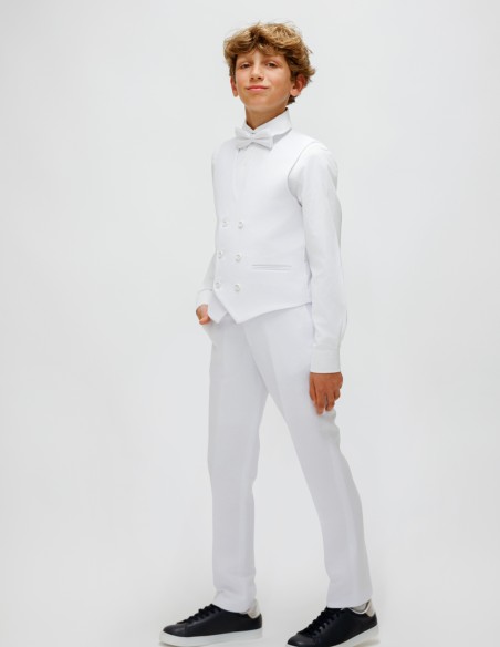 Tenue de Cérémonie Garçon en Lin Blanc