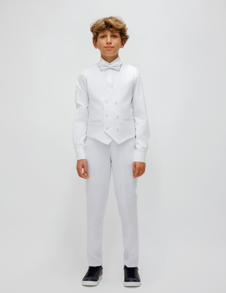 Tenue de Cérémonie Garçon en Lin Blanc