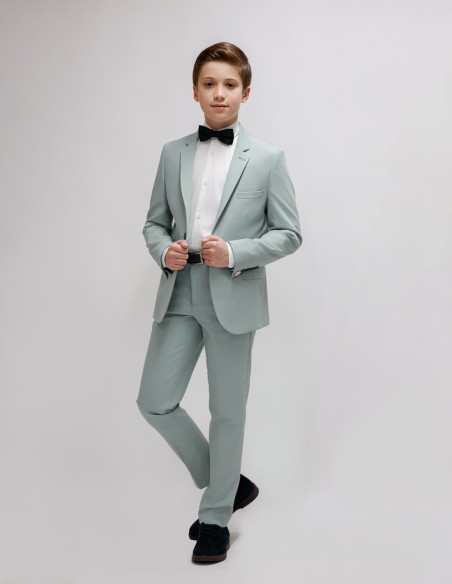 Costume Garçon De Mariage Vert Sauge