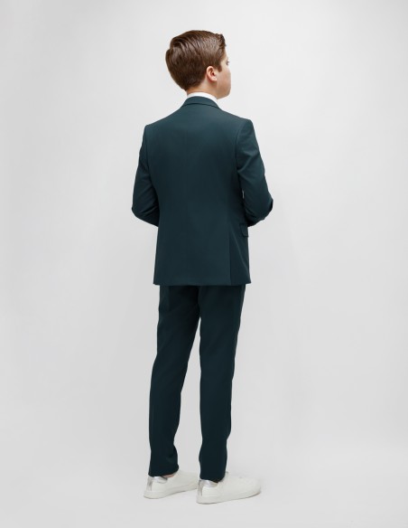 Costume Garçon De Mariage Vert Foncé - Kenzi